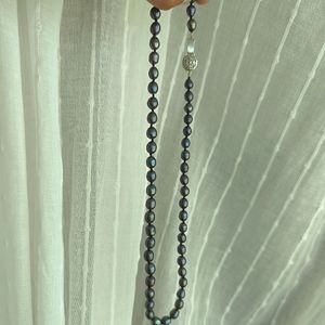 Black Pearl Kimono Necklace